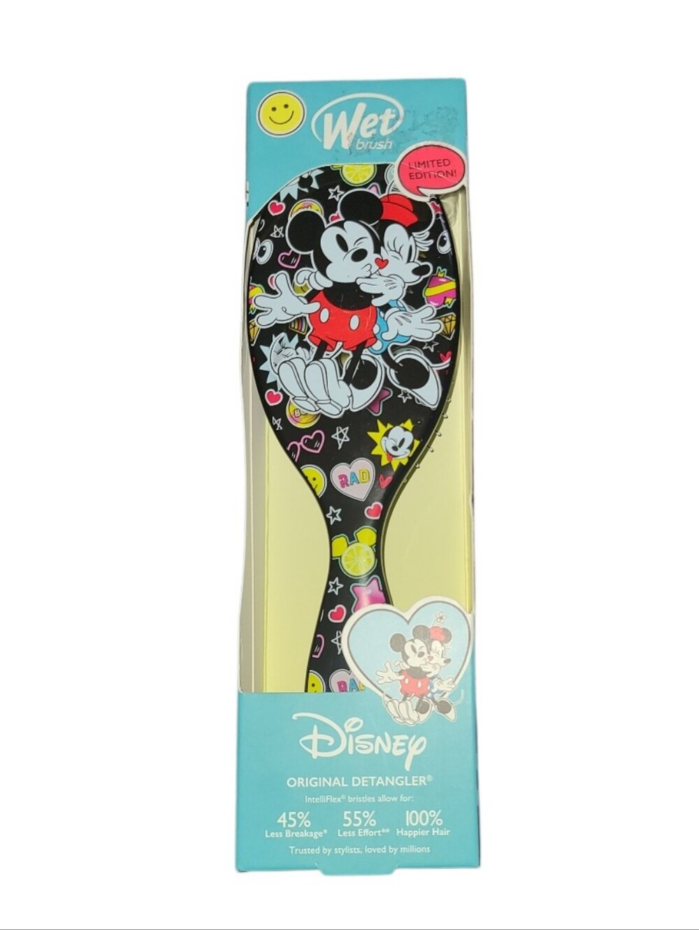 Disney X Wet Brush Limited Edition Mickey & Minnie Mouse Themed Brush CURLY  NIB